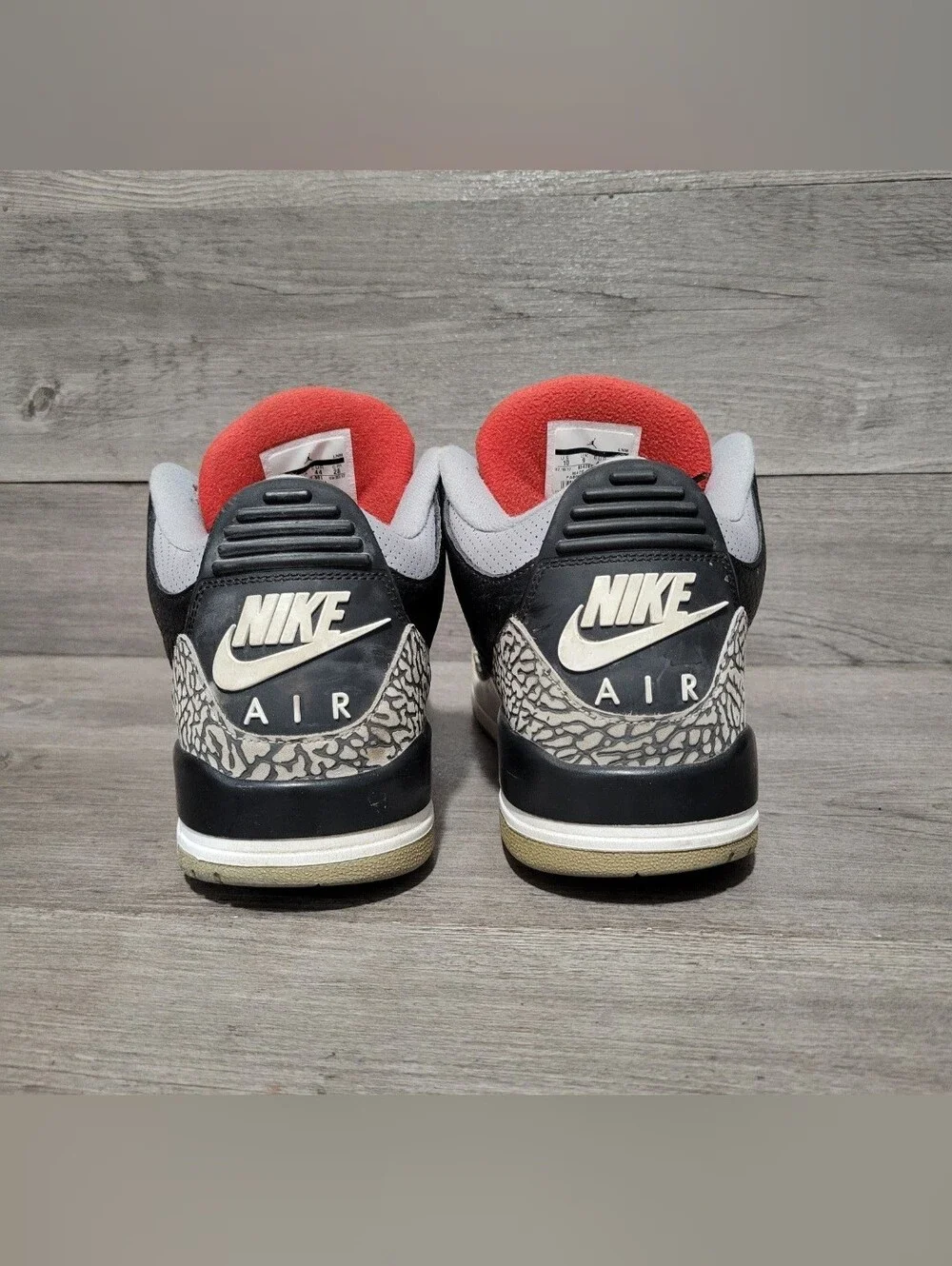 Air Jordan 3 Retro Black Cement 2017 Size 10 Basketball Shoes